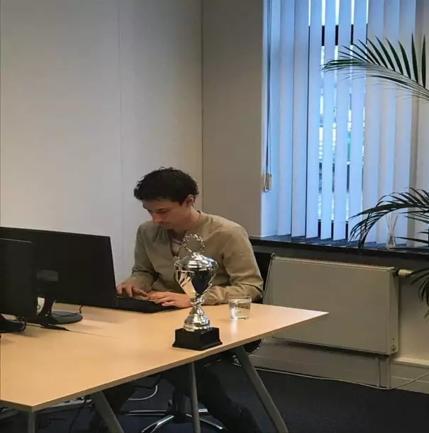 matthijs aan het werk